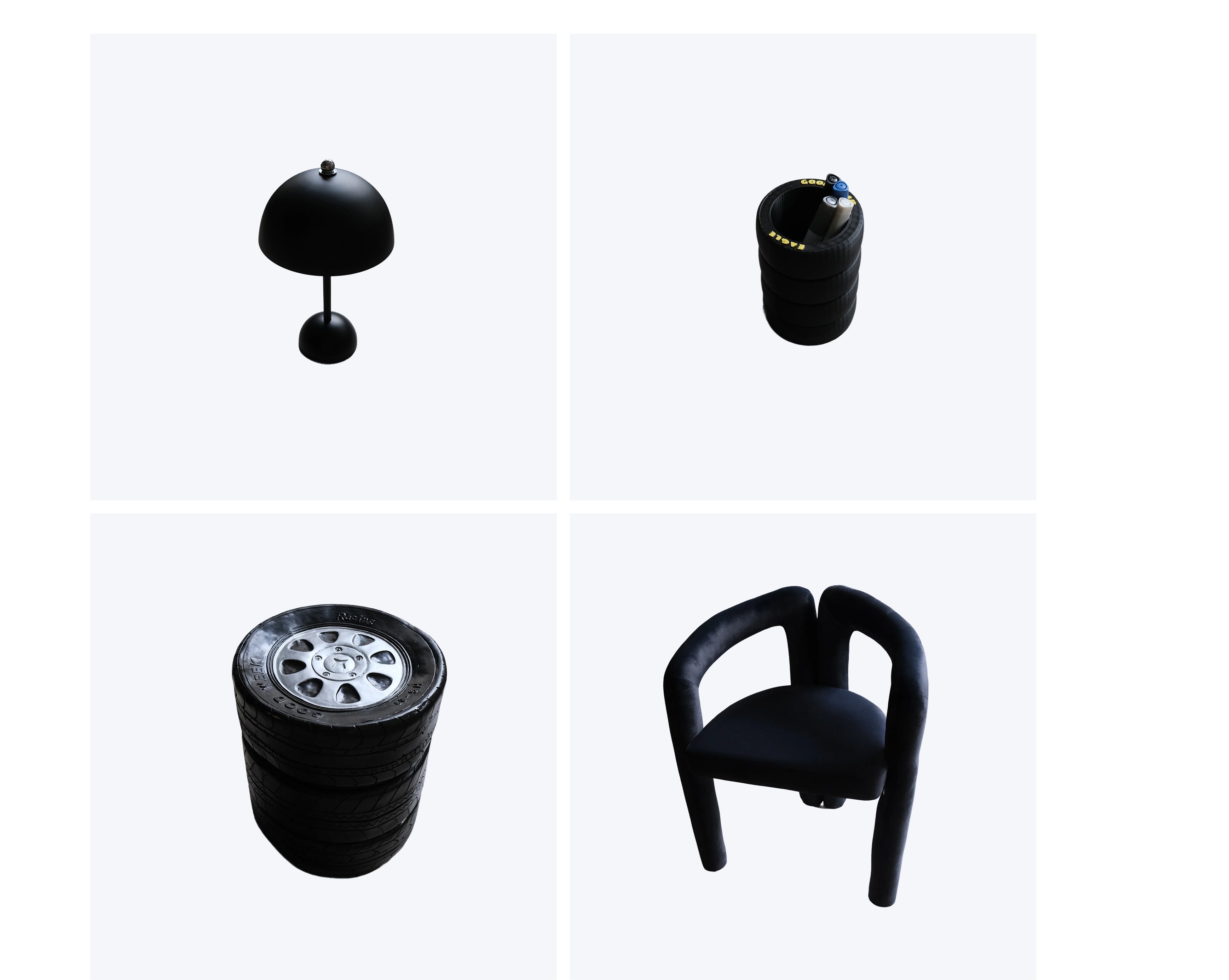 Minimalist Murk – 4-Piece Dark-Themed Set