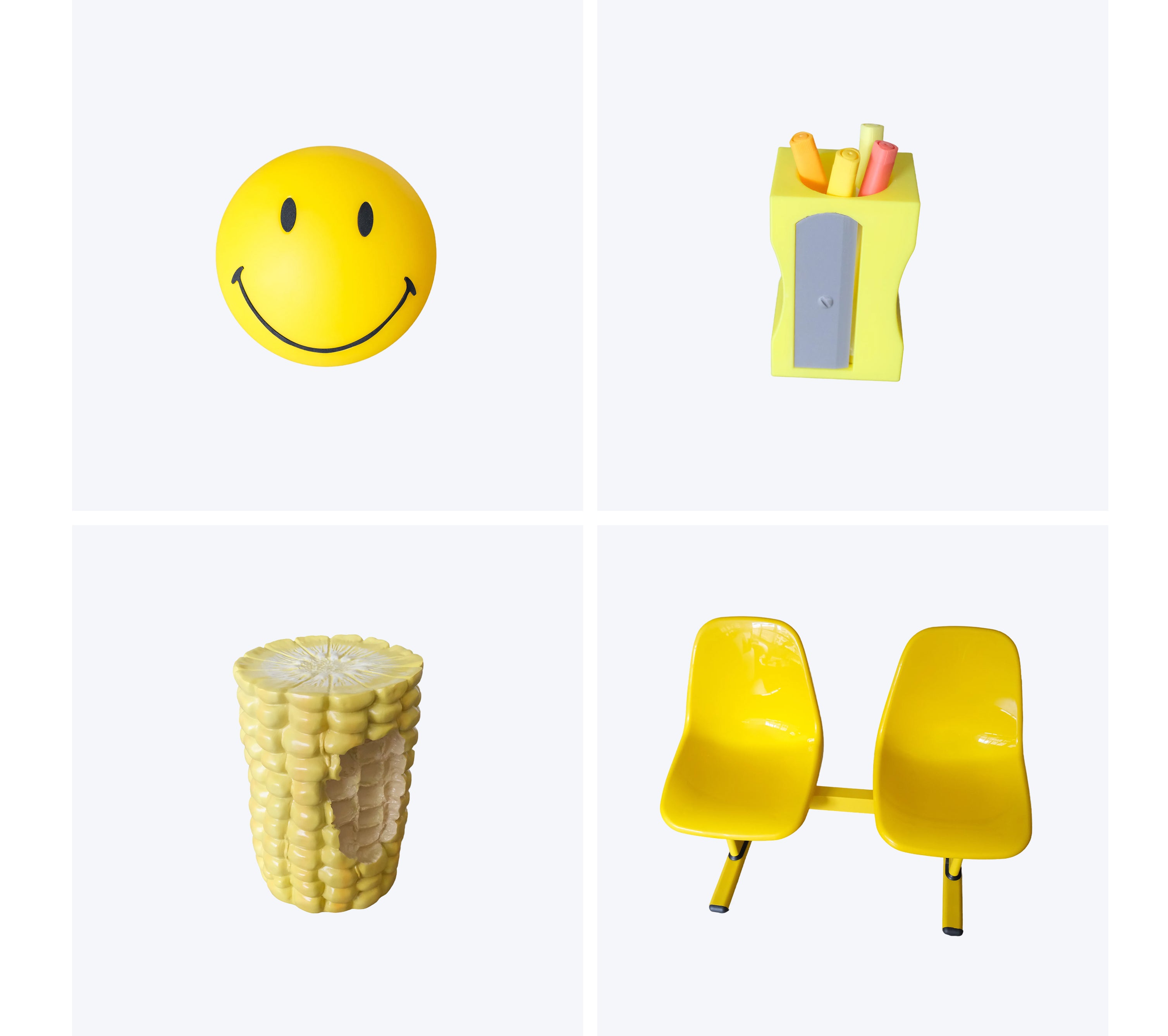 Vibrant Pop – 4-Piece Yellow-Themed Set